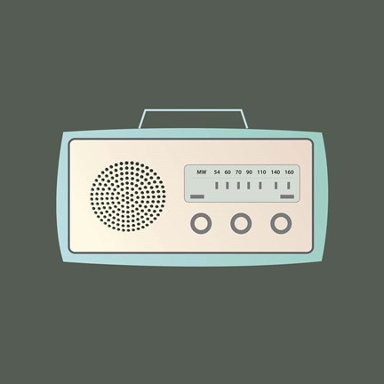 Framed MCM Radio I Print