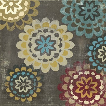 Framed Floral Pattern II Print