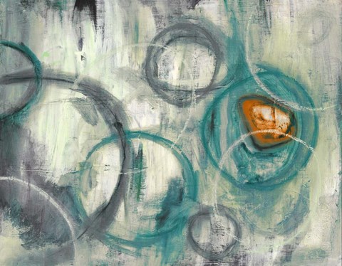 Framed Auspicious Teal Print