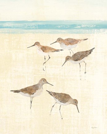 Framed Sandpipers Crop II Print