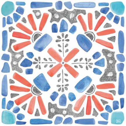 Framed Coastal Sea Life IX Print