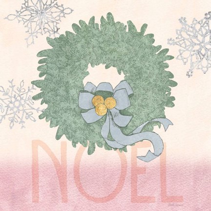 Framed Pastel Christmas IV Print