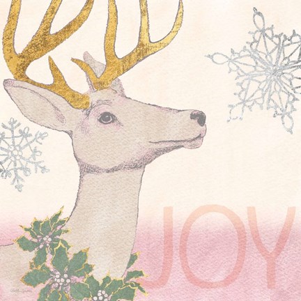 Framed Pastel Christmas I Print