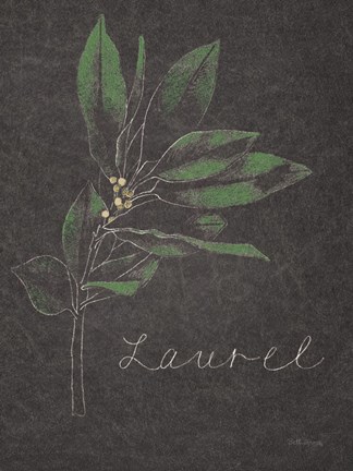 Framed Chalkboard Christmas Greenery I Print