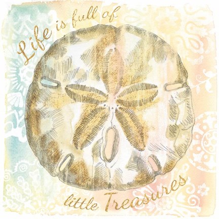 Framed Golden Treasures Inspiration VII Print