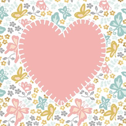 Framed Baby Quilt Gold I Print