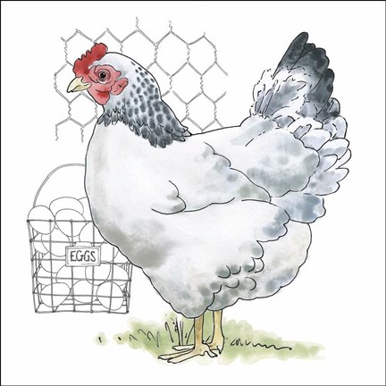 Framed Fun at the Coop IV Print