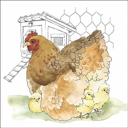 Framed Fun at the Coop II Print