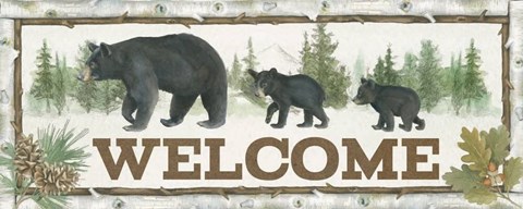 Framed Family Cabin Welcome Print