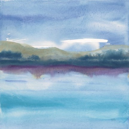 Framed Violet Reflection I Print