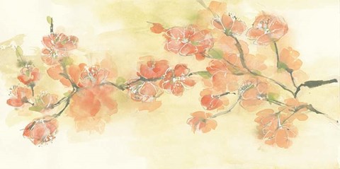 Framed Tinted Blossoms I Print