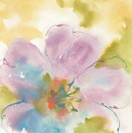 Framed Flower Tints II Print