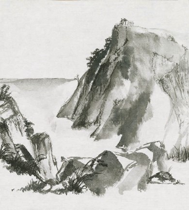 Framed Sumi Rocks Print