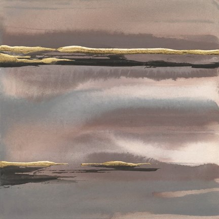 Framed Gilded Morning Fog I Print