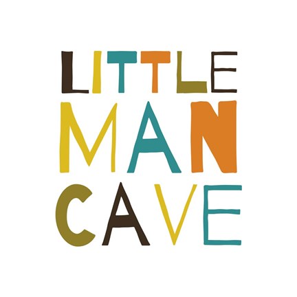 Framed Little Man Cave Warm Color Palette Print