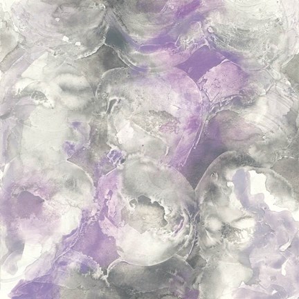 Framed Amethyst Circles I Print