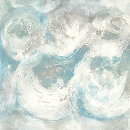 Framed Pale Blue Circles IV Print