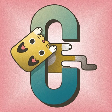 Framed C is for Cat Print