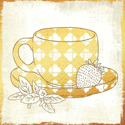 Framed Strawberry Green Tea Print