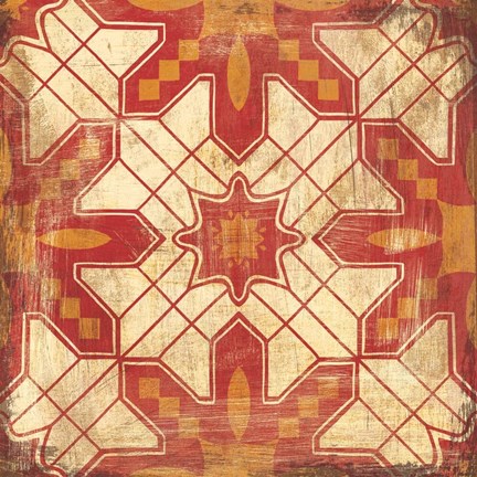 Framed Moroccan Tiles Spice II Print