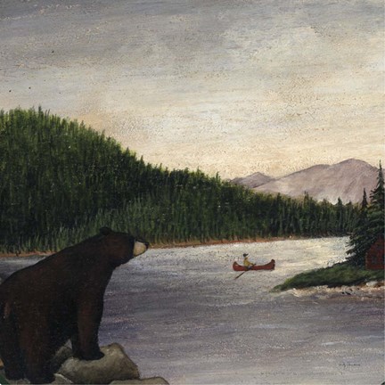Framed North Woods Bear II Print