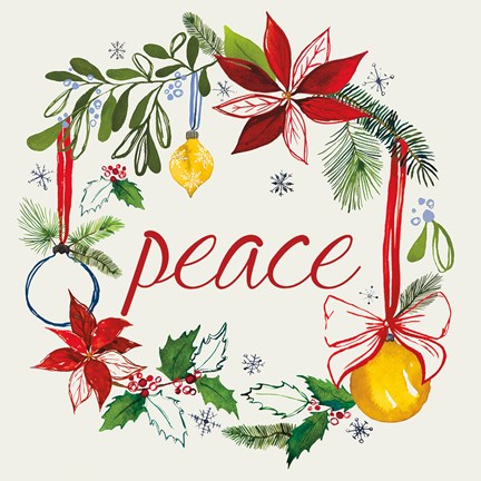 Framed Watercolor Christmas VII Print