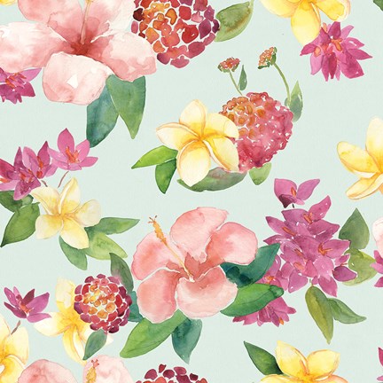 Framed Tropical Fun Pattern VI Print