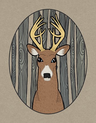 Framed Forest Friends III Print