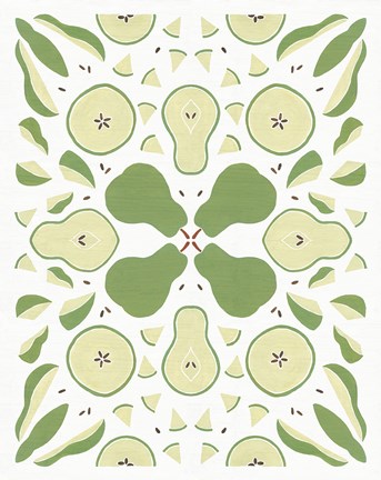 Framed Retro Pear Otomi Print