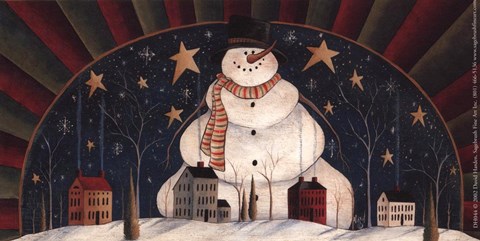 Framed Snowman Arch Print