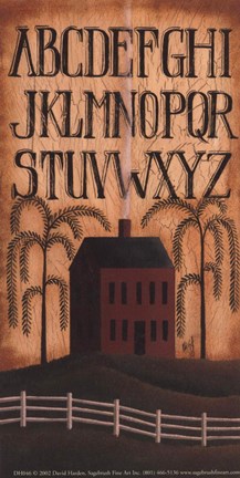 Framed Alphabet House Print
