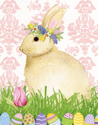 Framed Spring Bunny III Print