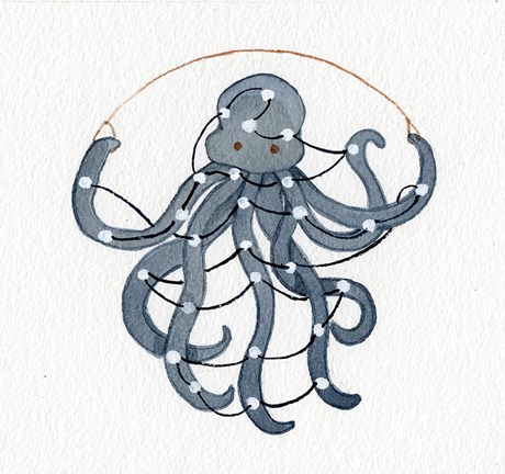 Framed Coastal Holiday Ornament III Print