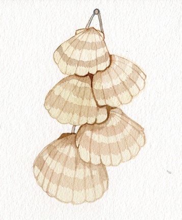 Framed Coastal Holiday Ornament II Print