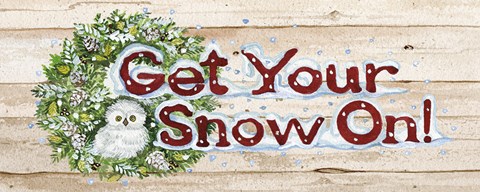 Framed Holiday Sayings III on Wood Print