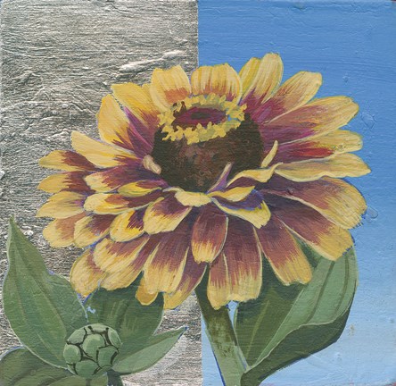 Framed Zinnia Spice Print