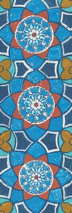 Framed Hex Tiles Panel II Print