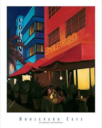 Framed Boulevard Cafe Print