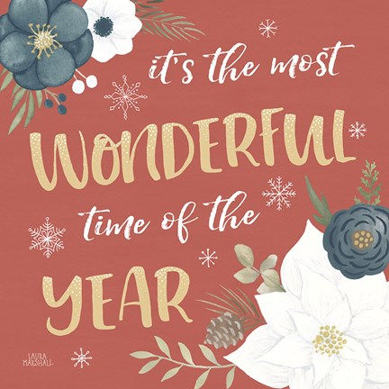 Framed Holiday Garden VIII Print