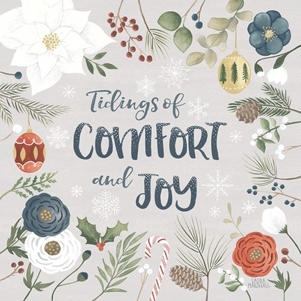 Framed Holiday Garden VI Print