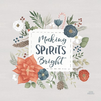 Framed Holiday Garden IV Print