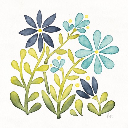 Framed Garden Getaway Flowers II Print