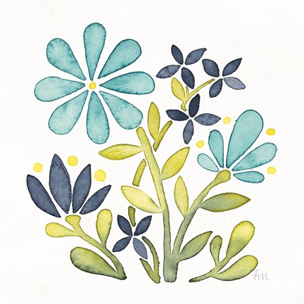 Framed Garden Getaway Flowers I Print