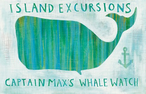 Framed Ahoy I with Words Print