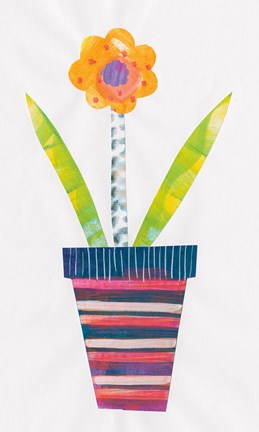 Framed Collage Flower II Print