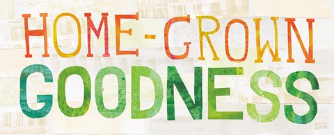 Framed Kitchen Garden Cream Sign II Print