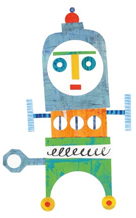 Framed Robot Party Element III Print