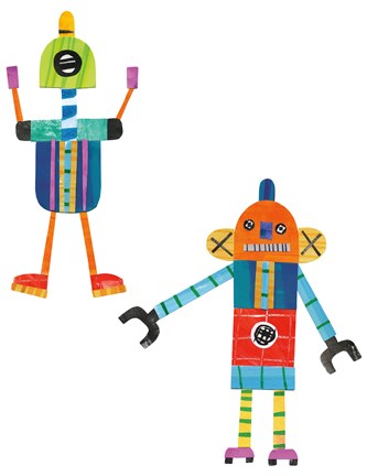 Framed Robot Party Element VI Print