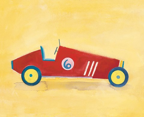Framed Race Car 6 Crop Print