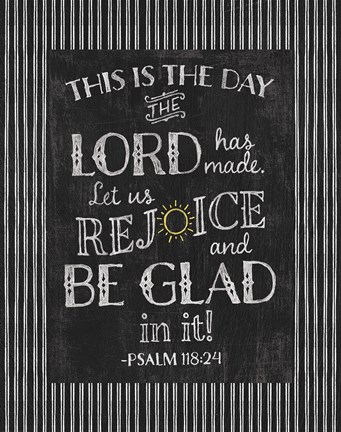 Framed This is the Day Chalk Print